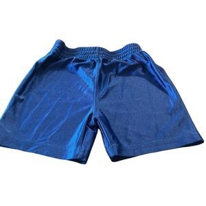Blue Athletic Shorts Elastic Waist Comfortable Sportswear Activewear‎
